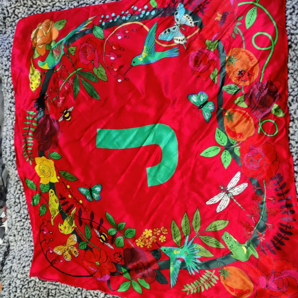 100% silk scarf